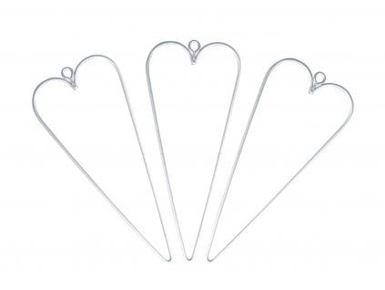 Drateny polotovar sdce 3ks 12x5cm