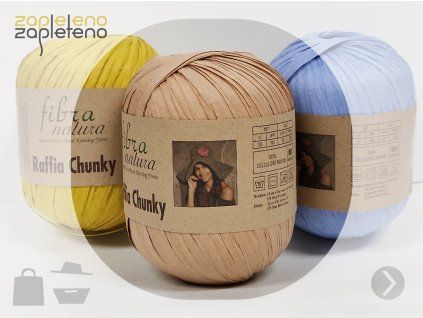Raffia Chunky Fibra natura Zapleteno symboly