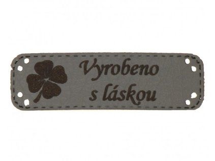 ctyrlistek s laskou tmave seda